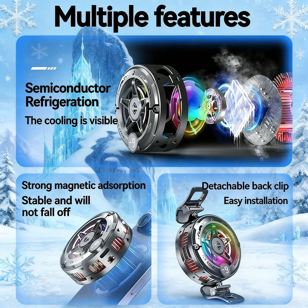 Nuvixo™ Magnetic Phone Cooler & Radiator with RGB Light